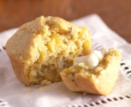 Peachy Corn Bread Muffins