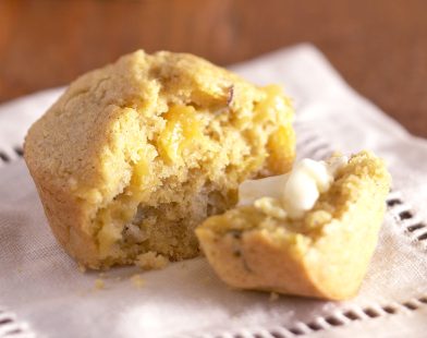Peachy Corn Bread Muffins