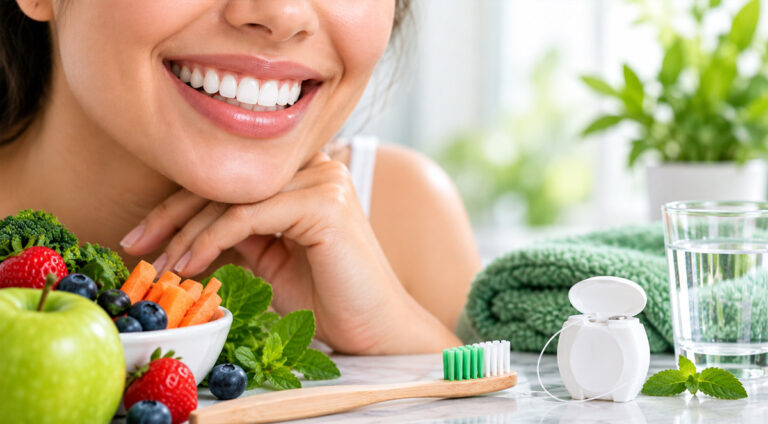 Healthy teeth and gums
