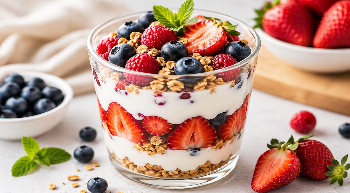 Healthy Mixed Berry Yogurt Parfait